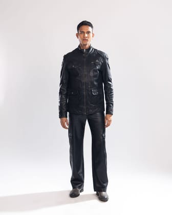 Black Inferno Racer Jacket-S