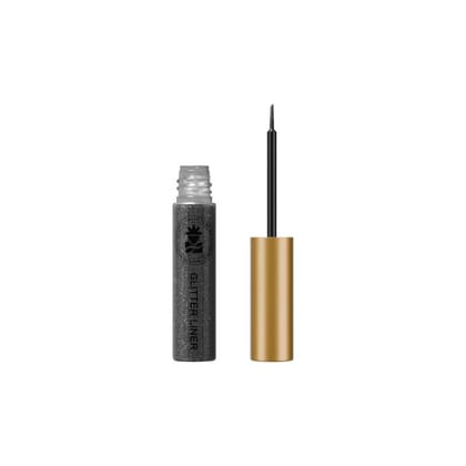 BOBI Glitter Eyeliner Black | Diamond Sparkle Finish | Waterproof Long Wear | Quick Dry Smudgeproof | Felt-Tip Precision | Cruelty-Free Paraben-Free-5ml