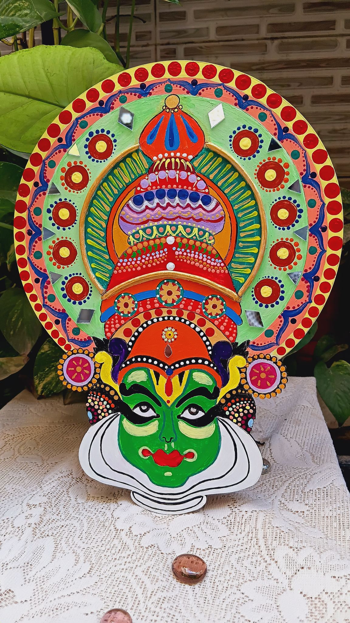 Kathakali Face Mask Wall Hanging 12 inches