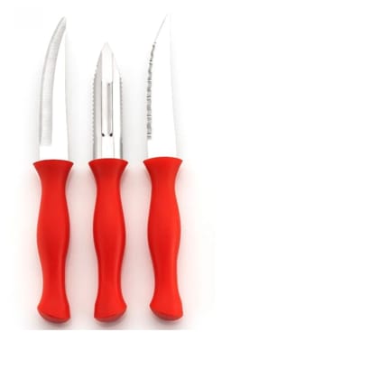 Red Knife Set 3pcs