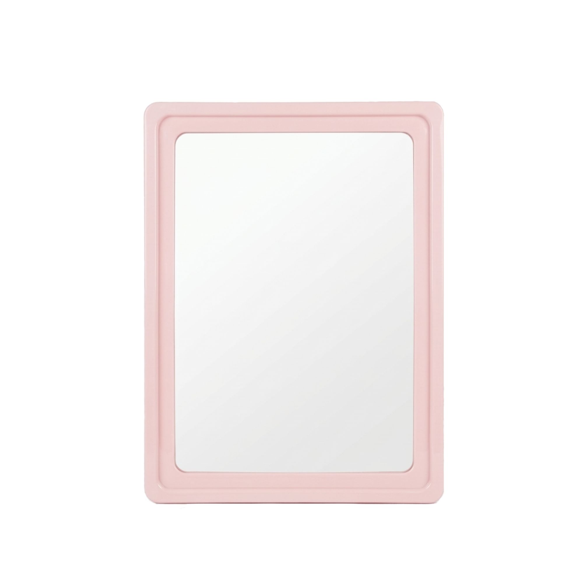 Premium Rectangle Wall Mirror with Durable Pink Frame | Stylish Bathroom & Dressing Room Mirror | 25 x 32.5 cm Frame Size | Lightweight & Easy to Hang | High-Definition Reflection