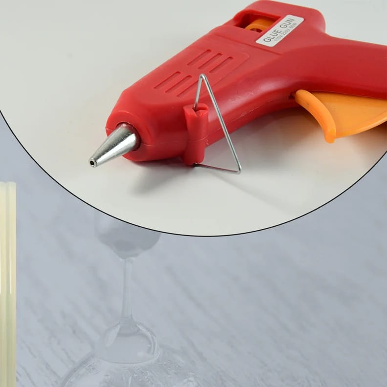 Professional 60 Watt Hot Melt Glue Gun with Glue Sticks & ON/OFF Switch (1 Set) - Stationery | Buy online on ZillyBuy