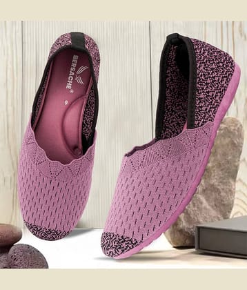 Bersache Purple Women's Ethnic Ballerinas