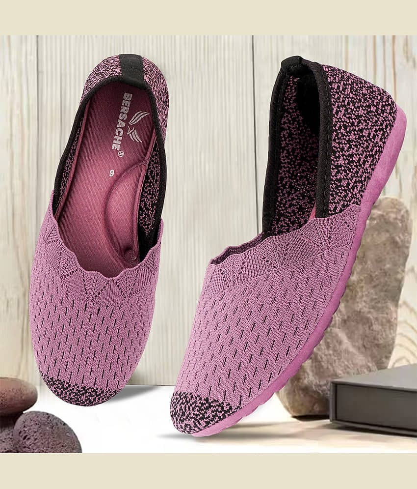 Bersache Purple Women's Ethnic Ballerinas