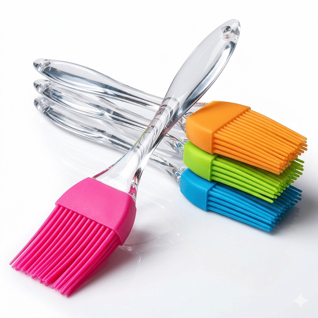 Multipurpose Silicone Pastry Brush for Cooking, Baking & BBQ | Heat Resistant Oil Basting Brush | Food Grade Kitchen Brush (Multicolor)