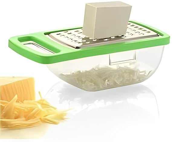 Multipurpose Cheese Grater Small Size | Stainless Steel Blade Hand Grater for Kitchen | Compact & Easy to Use