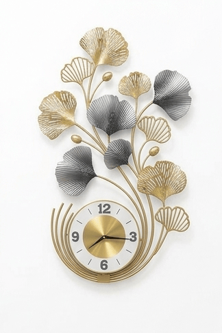 Designer Wall Clock with Abstract Floral Pattern | Modern Interior Décor Mode