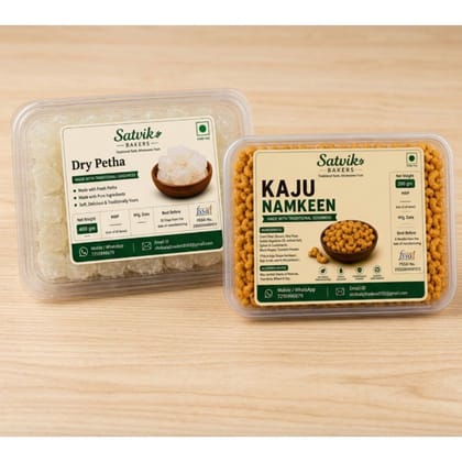 DRY PETHA AND KAJU NAMKEEN PACK - 600 gm DRY PETHA AND KAJU NAMKEEN PACK - 600 gm