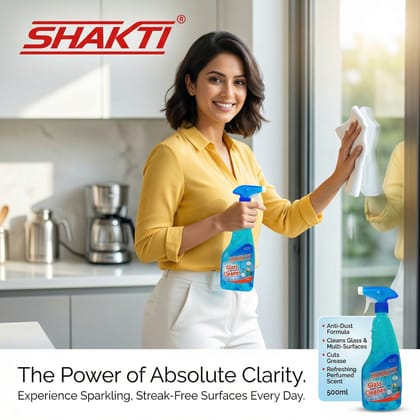 Shakti Floor Cleaner 1 Ltr, Glass Cleaner 500 Ml & Toilet Cleaner 500 Ml Combo Pack