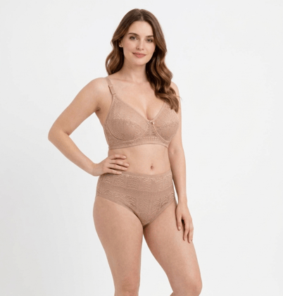 Luv Mystery Honeymoon Lace Lingerie Set for Women | Non-Padded Transparent Lace Bra Panty Set | Soft Breathable Romantic Bridal Innerwear