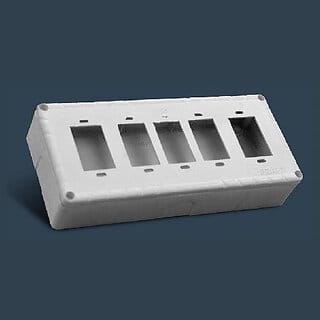 5 WAY GANGBOX NON MODULAR  PACK OF 6