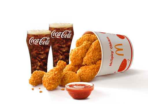 8 McSpicy Chicken Wings Bucket + 2 Coke + 1 Dip