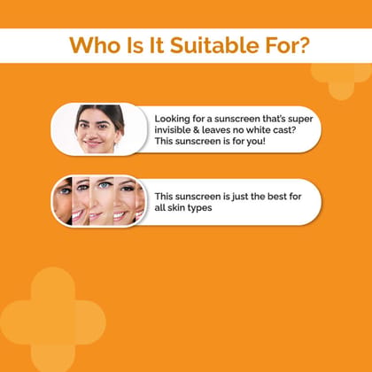 The Derma Co Hyaluronic Invisible Sunscreen With Hyaluronic Acid For No White Cast Sun Protection (50gm)