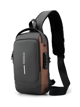 : Anti theft Cross body Sling Bag, Waterproof Chest Day pack with USB Charging, Shoulder Backpack for Men's & Women