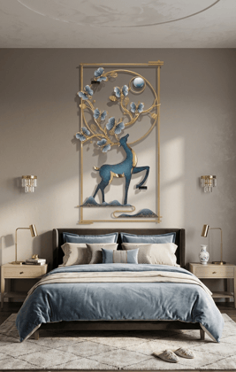 Luxury Deer Wall Art – Modern Metal Wall Decor for Living Room & Bedroom