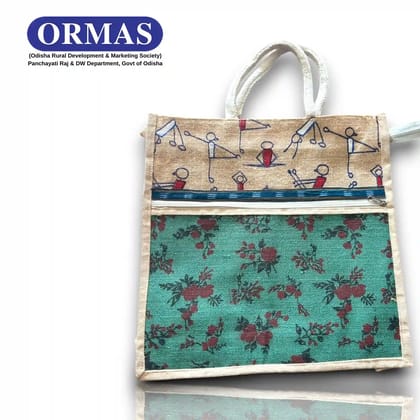 MultiPrinted Jute Tote Bag