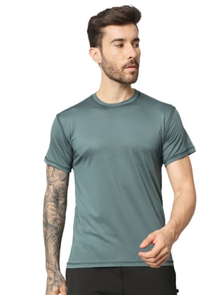 Savvy X Wear Men's Solid Round Neck Performance T-Shirt