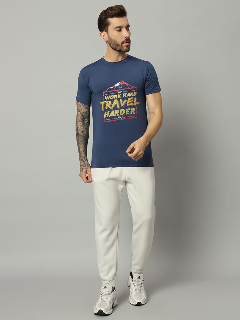 Savvy X Wear Blue Printed T-Shirt