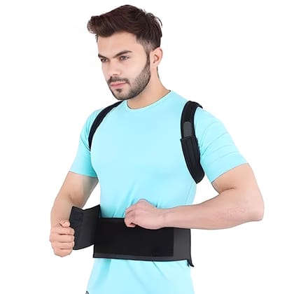 WUGO::Posture Corrector Back Brace for Men and Women - Adjustable Back Support Belt for Pain Relief - Improve Posture and Reduce Back Pain