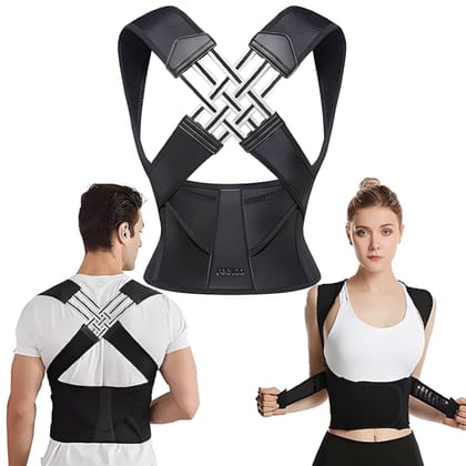 Shoulder Posture Brace for Men & Women | Breathable Back Posture Corrector | Upper Back Support & Back Straightener | Effective Posture Correction for Neck, Shoulder & Back Pain Relief