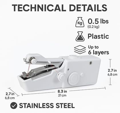 Handy Stitch Mini Hand Sewing Machine | Stapler-Style Portable Silai Machine for Home Tailoring, Quick Repairs & Emergency Stitching | Lightweight Handheld Sewing Tool