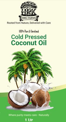 Wood Pressed Coconut Oil (Cold Pressed | Chemical-Free | HRK Farms)