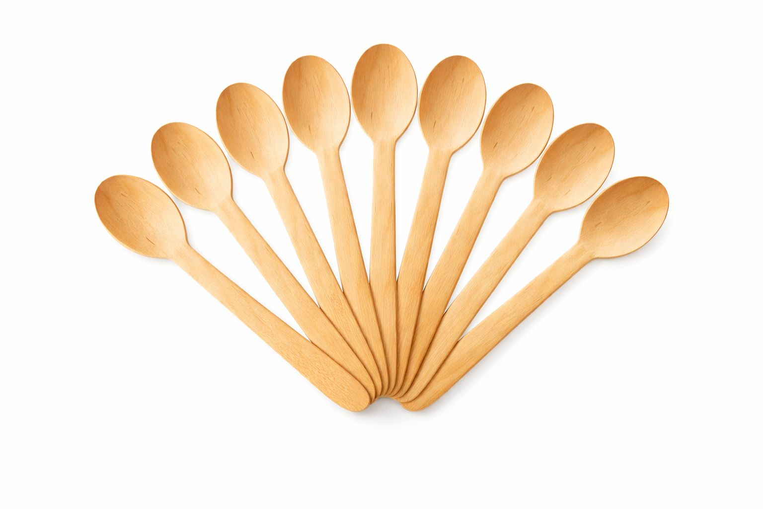 Disposable Wooden Spoons 100 Pack 6 Inch