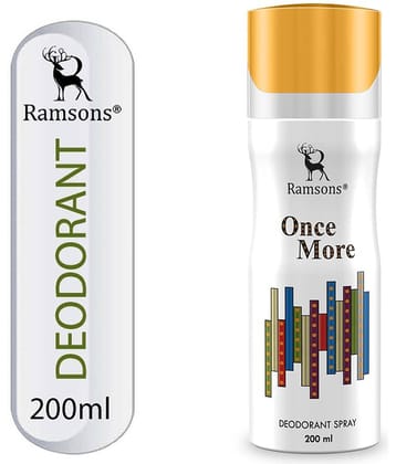 Ramsons - ONCE MORE Deodorant Spray Body Perfume For Men Long Lasting Body Spray 200 ml (Pack of 1)
