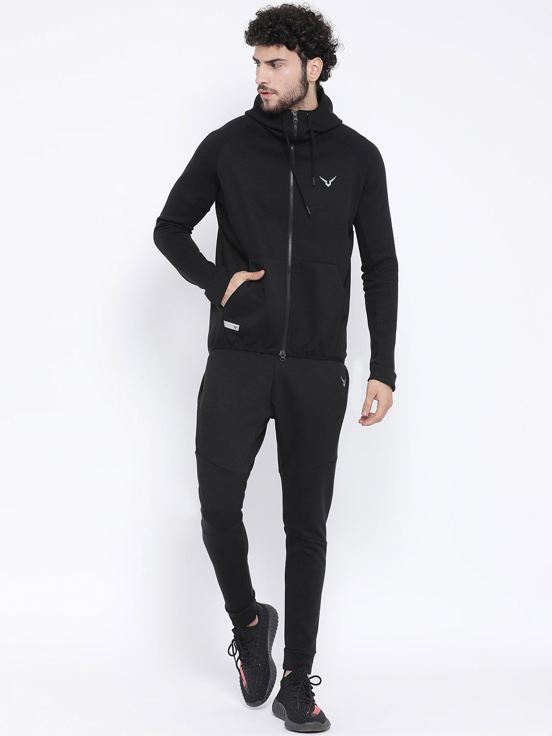 Invincible Men's Athleisure Tech Fleece Premium Tracksuit-Black / Jr. 28