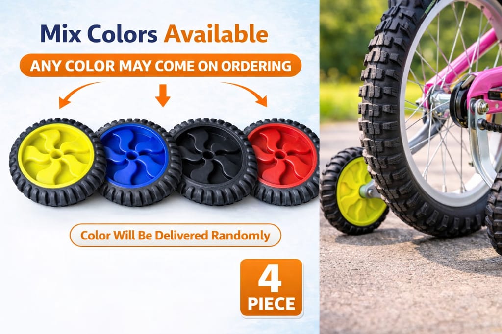 Kids Cycle Support Wheel, Bicycle Training Wheel, Cycle Side Wheel, Kids Balance Wheel, Support Tyre for Kids Cycle 480gm 4pieces - Hardware, Tools and Home Safety | Buy online on ZillyBuy
