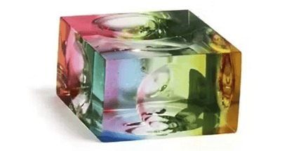 Crystal Clear Acrylic Paper Weight – Multi Color Designer Desk Paperweight for Office & Home