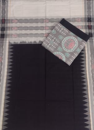 Grey Sambalpuri Handloom Unstitched Dress Material