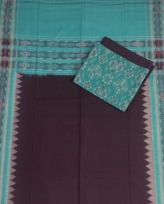 Spring Green Sambalpuri Handloom Unstitched Dress Material