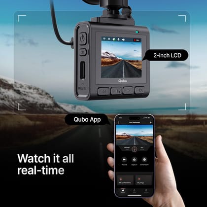 Qubo Car Dashcam Pro 2.7K Dual Channel 