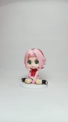 Sakura Haruno Mini Sitting Action Figure 8 cm | Cute Chibi Anime Collectible from Naruto
