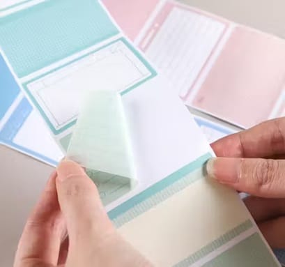 256 Pcs Sticky Notes Set with Dispenser | Self Adhesive Memo Stickers | Pull-Out Sticky Notes for Office, School & Home (Random Colors) - Stationery | Buy online on ZillyBuy