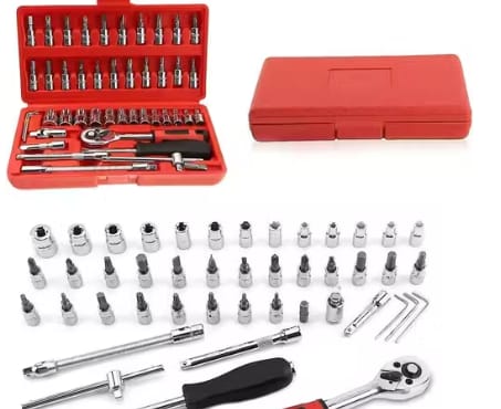 46 in 1 Pcs Tool Kit & Screwdriver and Socket Set Multi Purpose Tool Case| Essential DIY| Repair Tool Set for Home and Office - Hardware, Tools and Home Safety | Buy online on ZillyBuy
