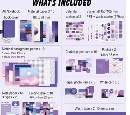 46Pcs Vintage Scrapbook Stickers Pack 