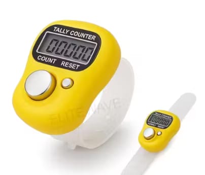 5-Digit Digital Finger Tally Counter Clicker Ring – Electronic Handheld Counting Machine with LCD Display & Reset Button for Prayer, Sports & Event Counting (Multicolor, Pack of 1)
