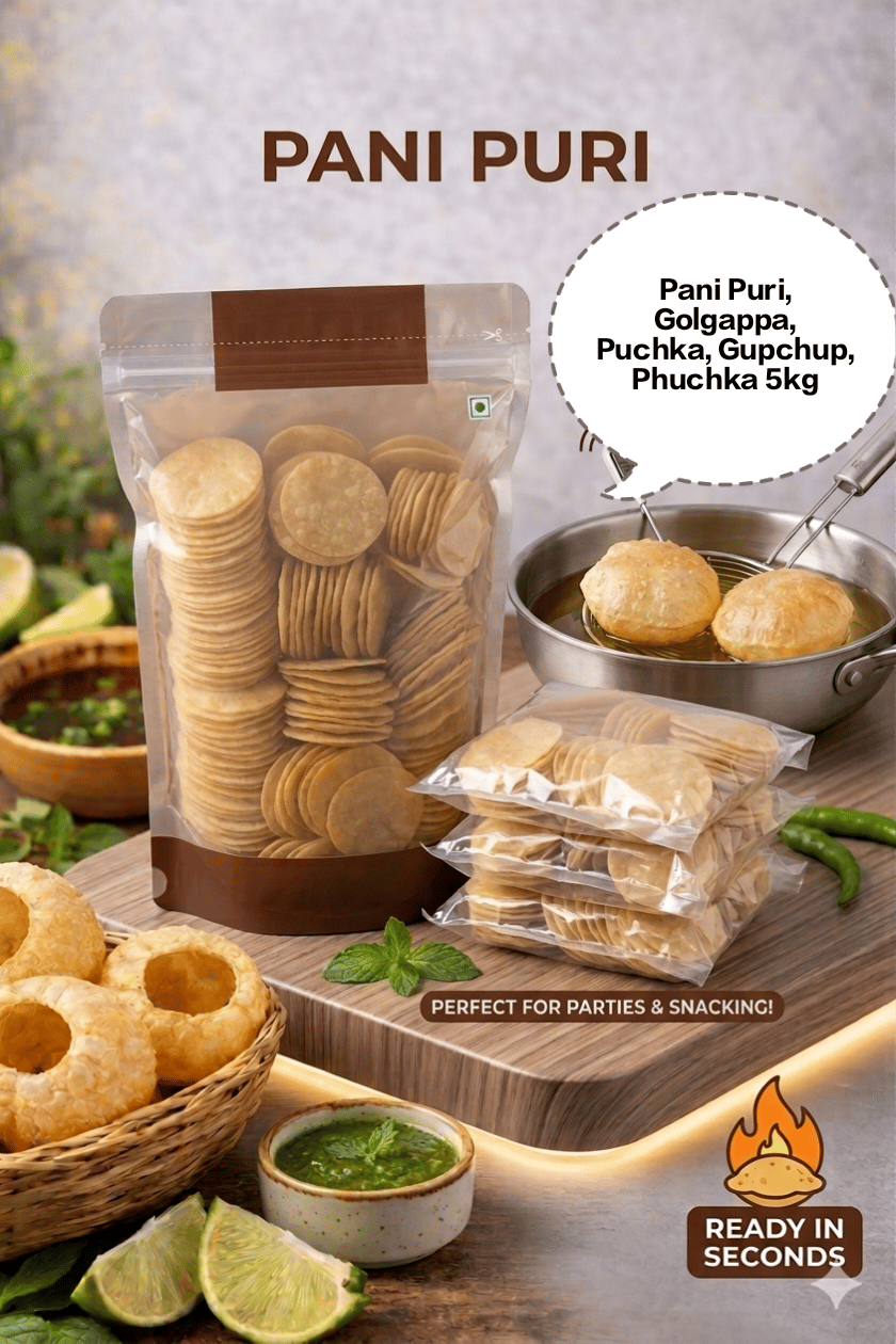 Pani Puri, Golgappa, Puchka, Gupchup, Phuchka 5kg