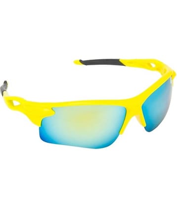 Fair-X Yellow Frame Golden Mirror Sports Goggles For Men & Women