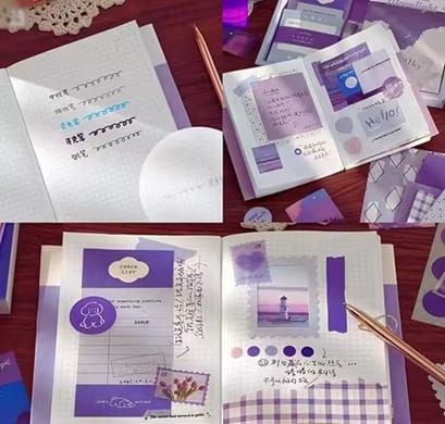 346 PCS Vintage Scrapbook Kit โ Aesthetic Journal Supplies Set | Stickers, Papers, Washi Tape for DIY Journaling & Crafts