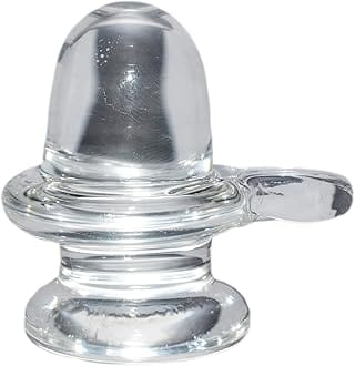 REAL SEED 100% Pure Sphatik Shivling AAA Quality (45 Grams) - 4.5 CM