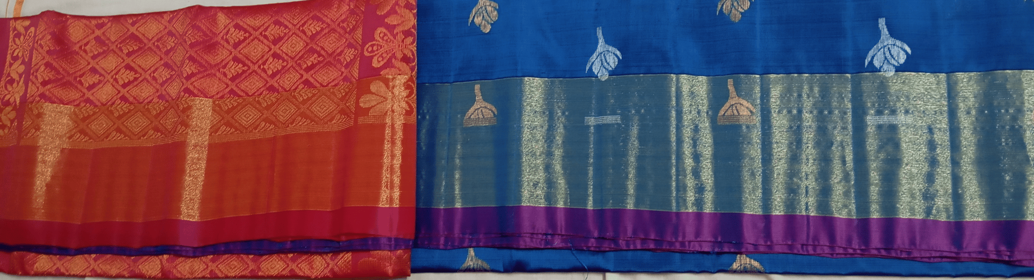 PKS-05 Dark blue-pink soft silk saree