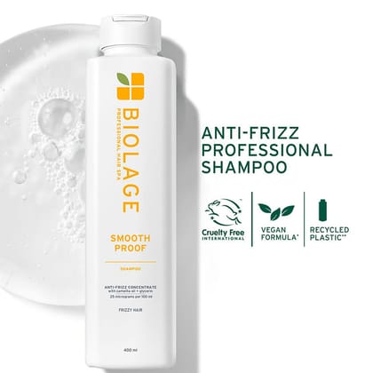 Biolage Smoothproof Professional Shampoo for Dry and Frizzy Hair, 72 HRS FRIZZ CONTROL (400ml)