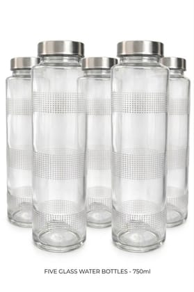 Glass Dotted Bottle Set Of 5 750ML 