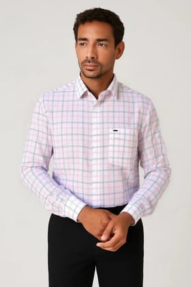 Linen Base Chex Shirt #41907