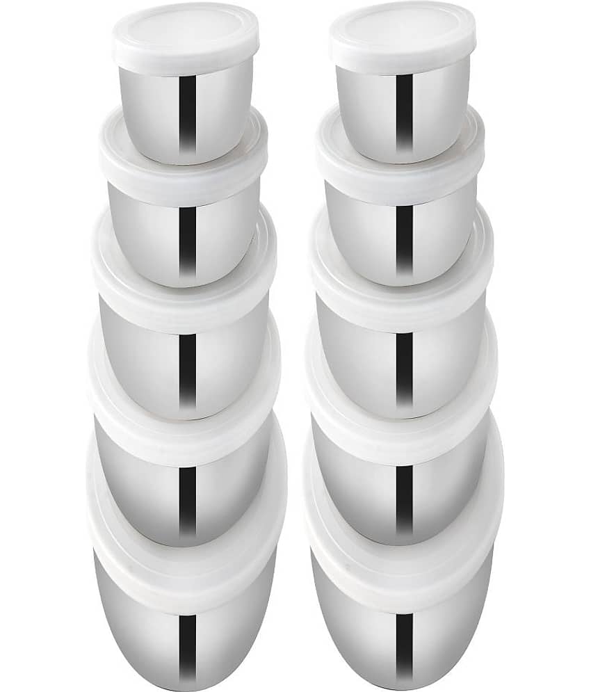 BOWLMAN Steel Food Container Set of 10 7300 mL