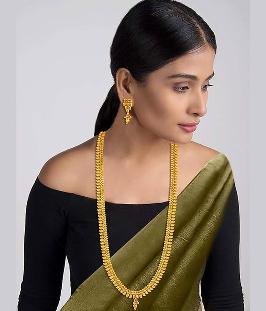 JFL - Jewellery For Less Golden Copper Necklace Set ( Pack of 1 )