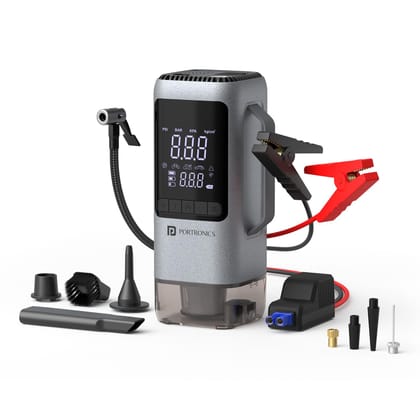 Portronics Vayu Cop 6-in-1 Rechargeable BLDC Car Emergency Kit